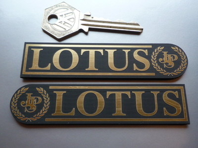 JPS Lotus Laser Cut Self Adhesive Car Badges. 3.75" Pair.
