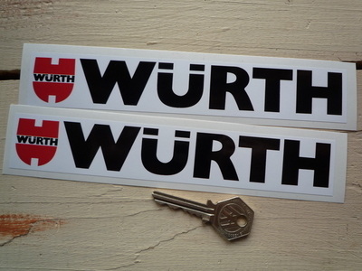 Wurth Racing Oblong Stickers. 8" Pair.