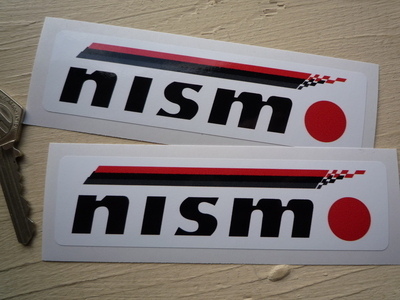 Nismo Nissan Motorsport Oblong Stickers. 5" Pair