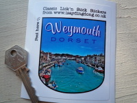 Weymouth Dorset Shield Style Travel Sticker. 3.5".