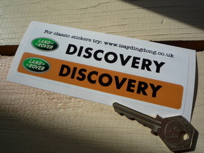 Land Rover Discovery Number Plate Dealer Logo Cover Stickers. 5.5" Pair.