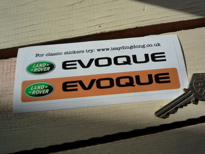 Land Rover Evoque Number Plate Dealer Logo Cover Stickers. 5.5
