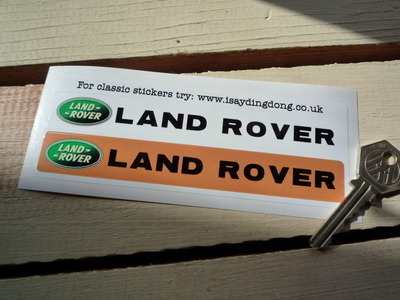 Land Rover Number Plate Dealer Logo Cover Stickers. 5.5" Pair.