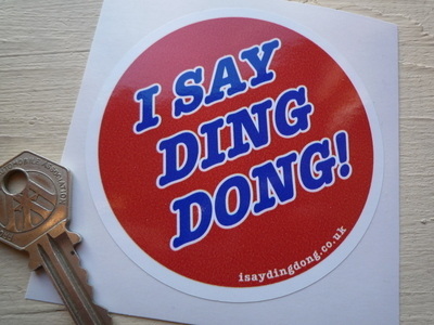 I Say Ding Dong Union 76 Style Stickers. 3.25" Pair.