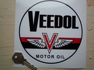 Veedol Motor Oil Black Band Circular Sticker. 6