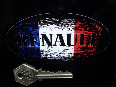 Renault Fade to Black French Oval Sticker. 4".