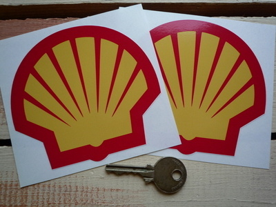 Shell Modern Logo Stickers. 4