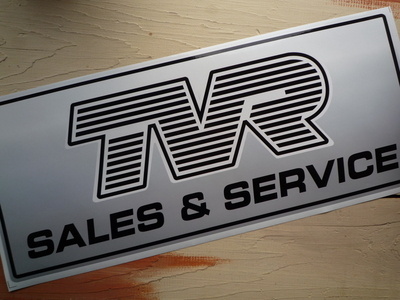 TVR Sales & Service Workshop Sticker. 23.5