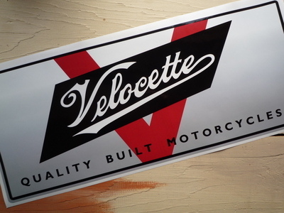 Velocette Quality Built Motorcycles Workshop Sticker. 23.5