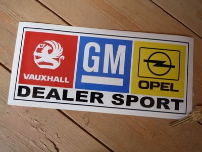 Vauxhall Dealer Sport Oblong Stickers. 8.5