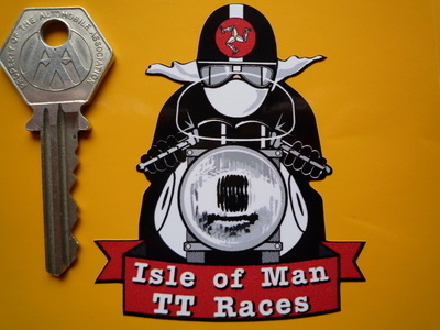 TT Races Isle of Man Cafe Racer Sticker. 3