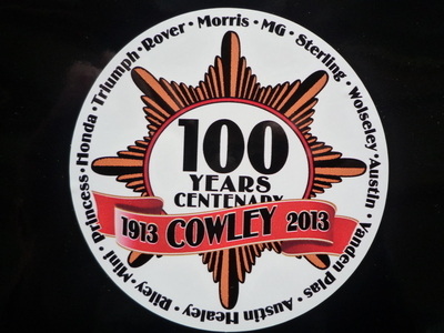 Morris Works Cowley Plant 100 Years Centenary Sticker. 3" or 4".