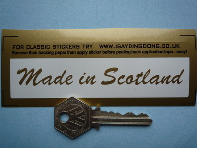 Made in Scotland Sticker. Cut Vinyl.  4".