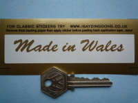 Made in Wales Sticker. Cut Vinyl.  4".