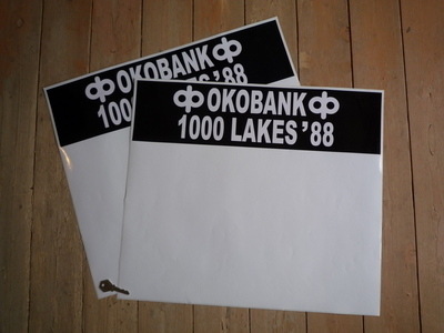 Okobank Finland 1000 Lakes 1988 Door Panel Stickers. 21" Pair.