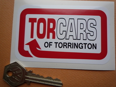 Torcars of Torrington Red Style Sticker. 4".