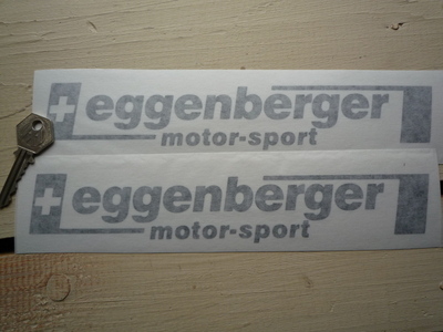 Eggenberger Motor-Sport Cut Vinyl Stickers. 10" Pair.
