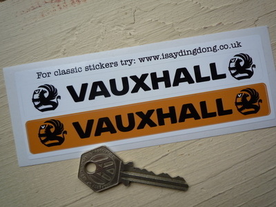 Vauxhall Number Plate Dealer Logo Cover Stickers. 5.5" Pair.