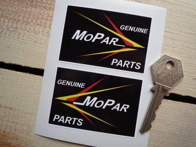 Mopar Genuine Parts Chrysler Stickers. 2.75" Pair.