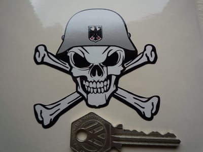 German Helmet Skull & Crossbone Sticker. 3