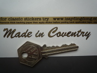Made in Coventry Sticker. Cut Vinyl with Black Outline.  4".