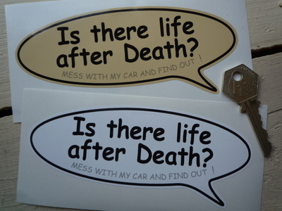 Is There Life After Death? Mess With My Car & Find Out Sticker. 6".