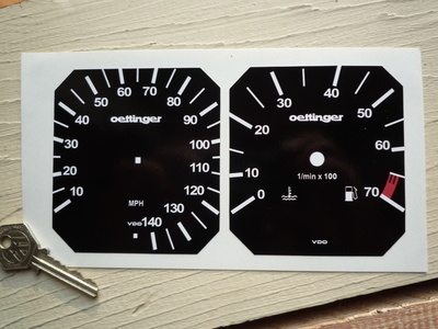 Volkswagen Oettinger Golf Dashboard Stickers Set. 3.5".