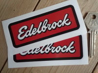 Edelbrock Performance Parts Stickers. 4", 6", or 8" Pair.