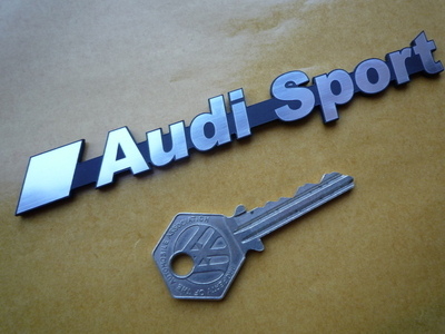 Audi Sport Laser Cut Self Adhesive Car Badge. 5.75