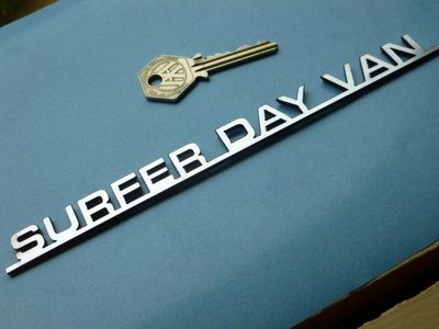 Surfer Day Van Laser Cut Self Adhesive Car Camper Badge. 8".
