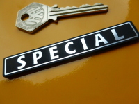Special Oblong Style Laser Cut Self Adhesive Car Badge. 3".