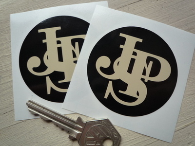 John Player Special JPS Black & Beige Circular Stickers - 60mm or 70mm Pair
