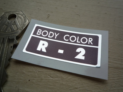 S800 Body Color R - 2 Sticker. 1.75".