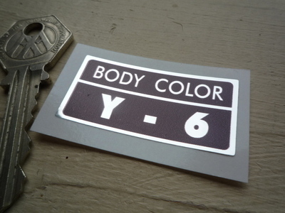 S800 Body Color Y - 6 Sticker. 1.75".