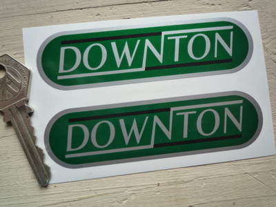 Downton Green Rounded Oblong Stickers. 4