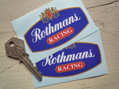 Rothmans Red Racing with Gold Outline Stickers - 1.25", 3" or 4" Pair