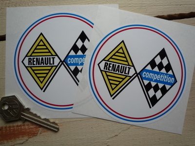 Renault Competition Round Rally Stickers. 4