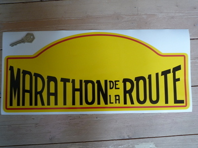 Marathon De La Route Rally Plate Sticker. 17".