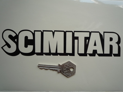 Reliant Scimitar Shaded Cut Text Sticker. 8".