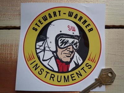 Stewart-Warner Instruments Sticker. 5" Pair.