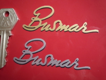 Busmar Sidecars Cut Vinyl Shaded Script Sticker. 3".