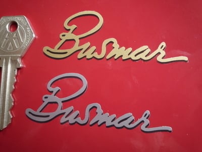 Busmar Sidecars Cut Vinyl Shaded Script Sticker. 3