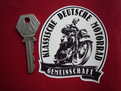 German Classic Motorcycle Community Deutsche Sticker. 3.