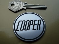 Cooper Circular Laser Cut Self Adhesive Car Badge. 1.75".