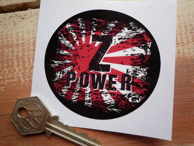 Z Power Datsun Fade To Black Hinomaru Style Sticker 3"