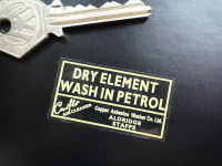 Triumph Dry Element Gold on Clear Sticker. 1.75".