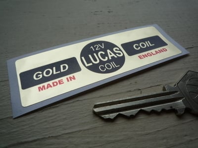 Lucas Gold Coil Foil Sticker. 12V. 5.