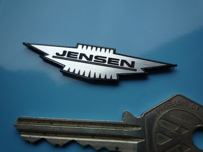 Jensen Logo Style Laser Cut Self Adhesive Car Badge. 2" or 4.5".