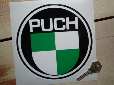 Puch Logo Round Sticker. 6.5".