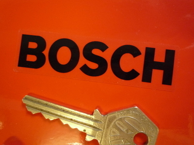 Bosch Black on Clear Oblong Stickers. 3", 4", 6" or 9" Pair.